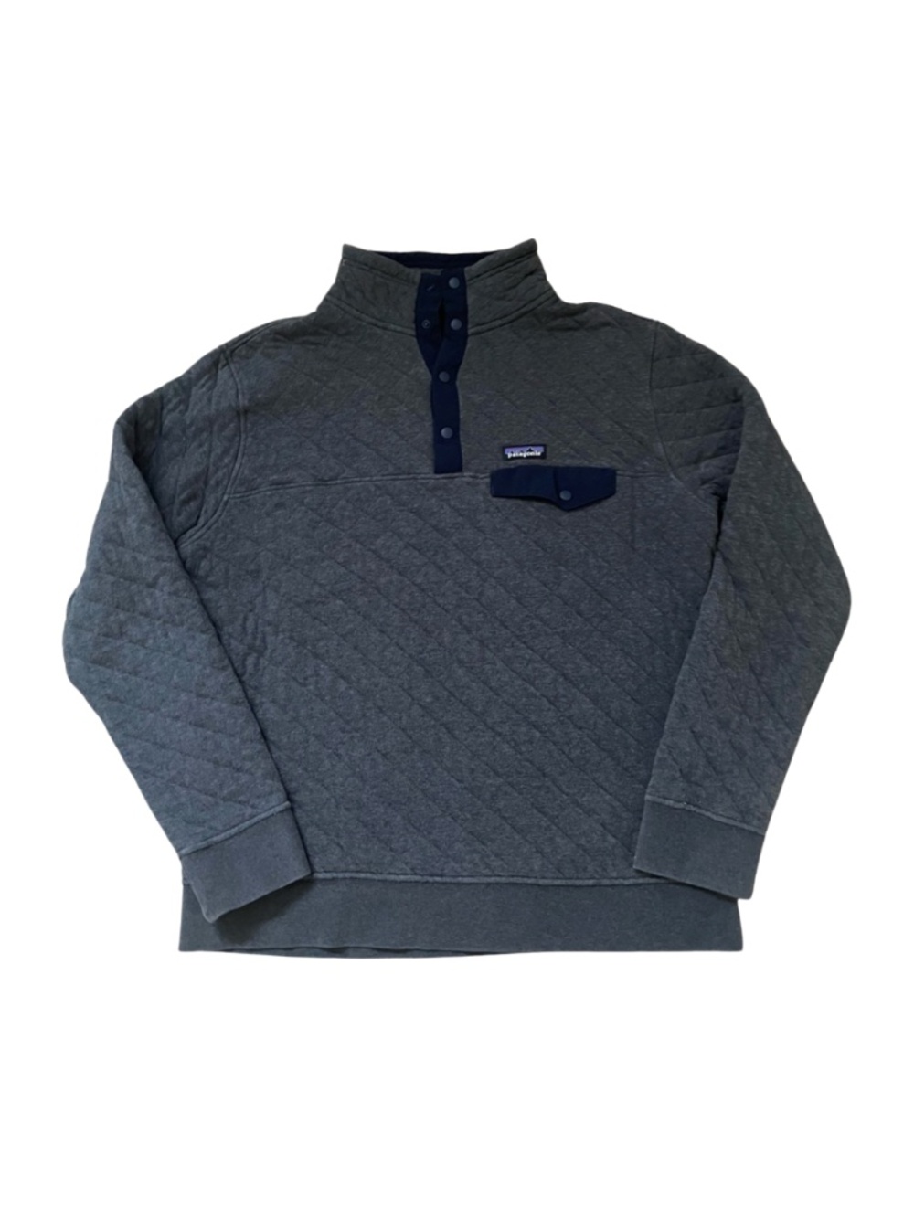 Patagonia Quilted Pullover Snap T Pullover Shirt Long Sleeve Men L